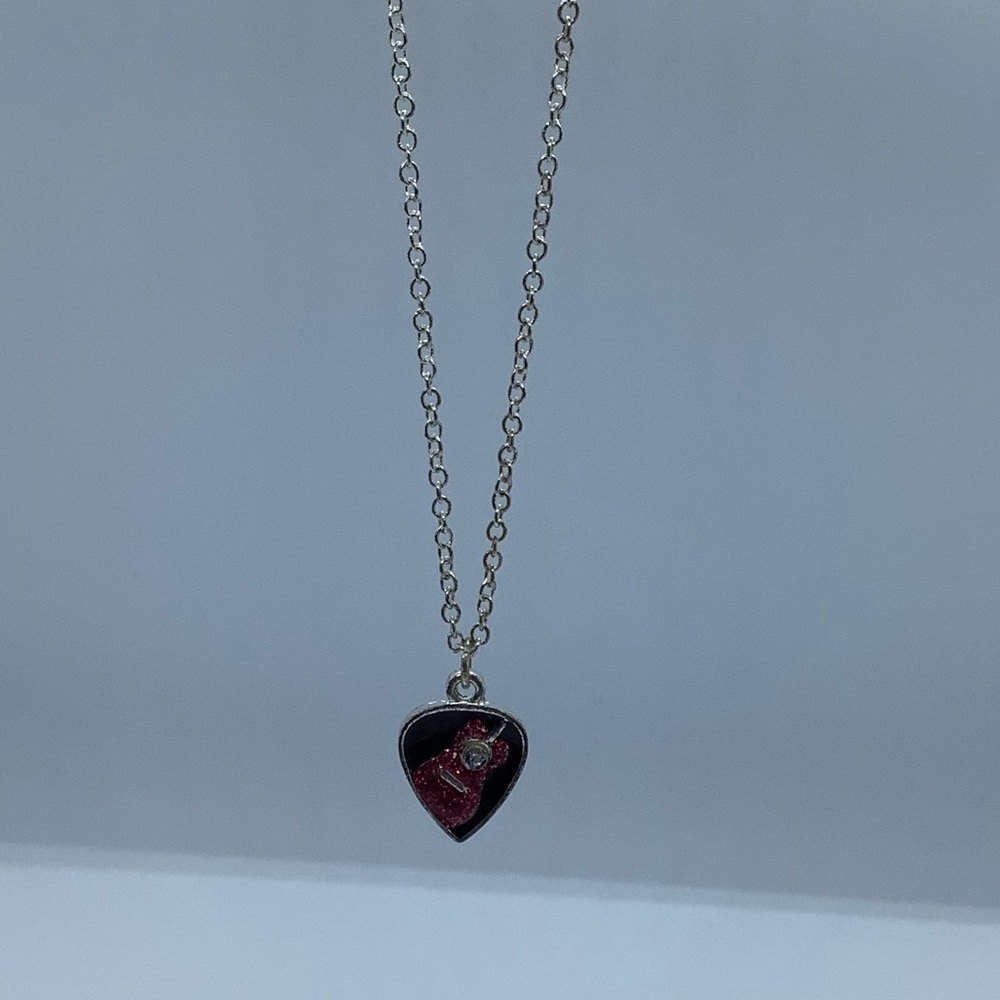 Claires Guitar Pick Necklace
